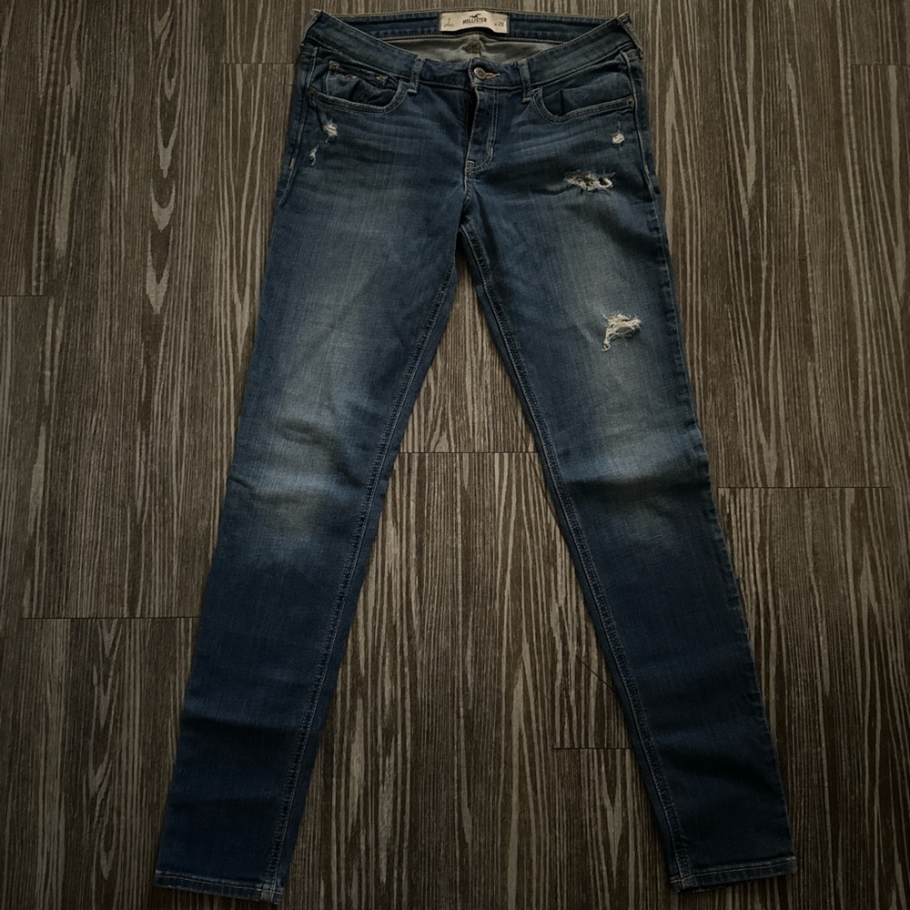 Hollister Women's Distressed Blue Jeans